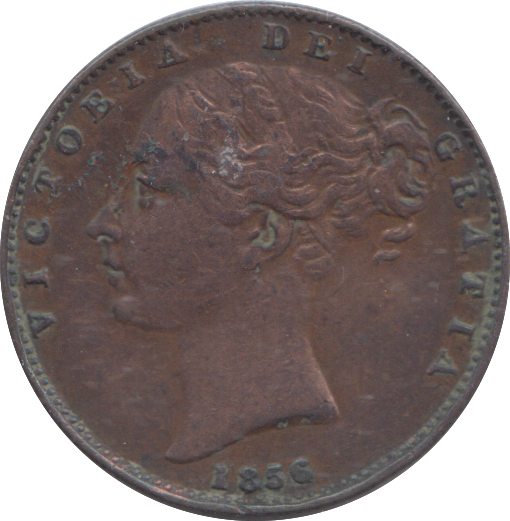 1856 FARTHING ( VF )