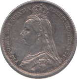 1887 SIX PENCE ( VF )
