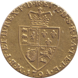 1794 GOLD GUINEA ( VF ) EX-MOUNT