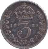 1887 THREEPENCE ( GVF )