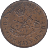 1857 CANADA HALFPENNY BANK TOKEN