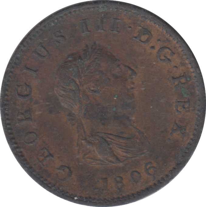 1806 HALFPENNY ( VF )