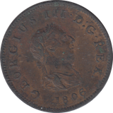 1806 HALFPENNY ( VF )