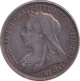 1897 SIXPENCE ( VF )