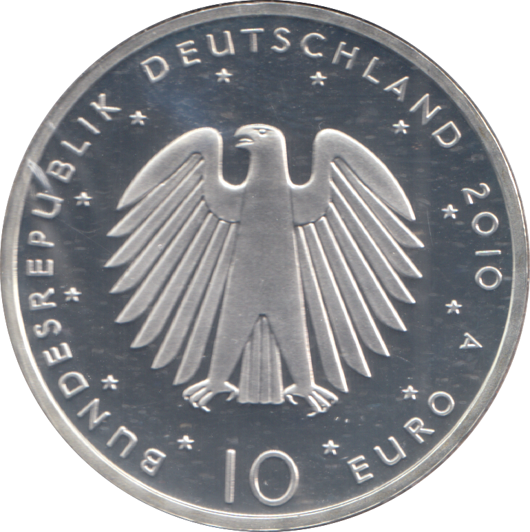 2010 SILVER PROOF GERMANY 10 EURO