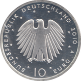 2010 SILVER PROOF GERMANY 10 EURO