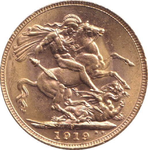 1919 GOLD SOVEREIGN ( UNC ) PERTH MINT