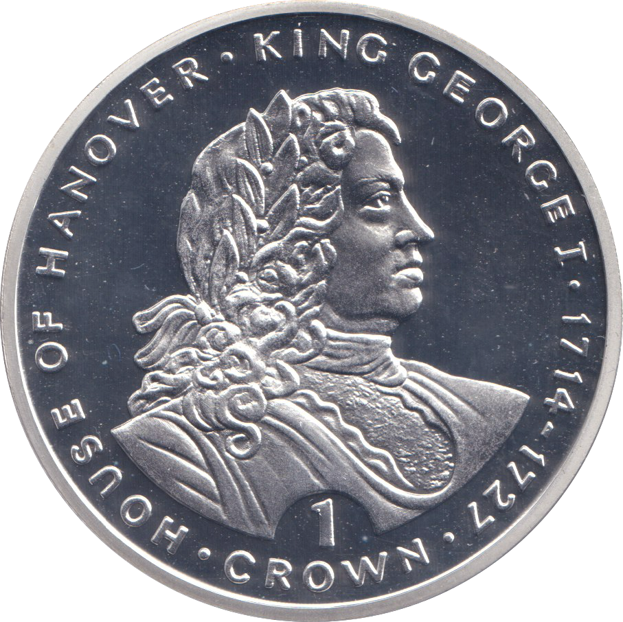 1993 SILVER PROOF ONE CROWN KING GEORGE I