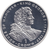 1993 SILVER PROOF ONE CROWN KING GEORGE I