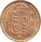 1892 GOLD HALF SOVEREIGN ( AUNC )