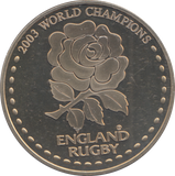 2003 ENGLAND RUGBY WORLD CHAMPIONS MEDAL