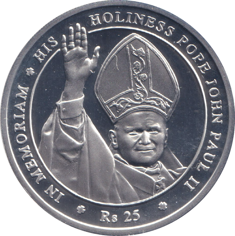 2005 SILVER PROOF 25 RUPEES REPUBLIC OF SEYCHELLES