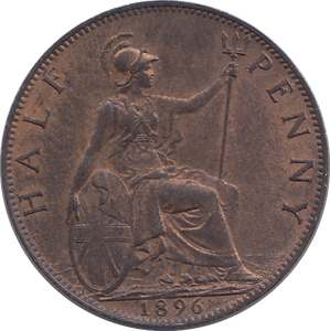 1896 HALFPENNY ( UNC )