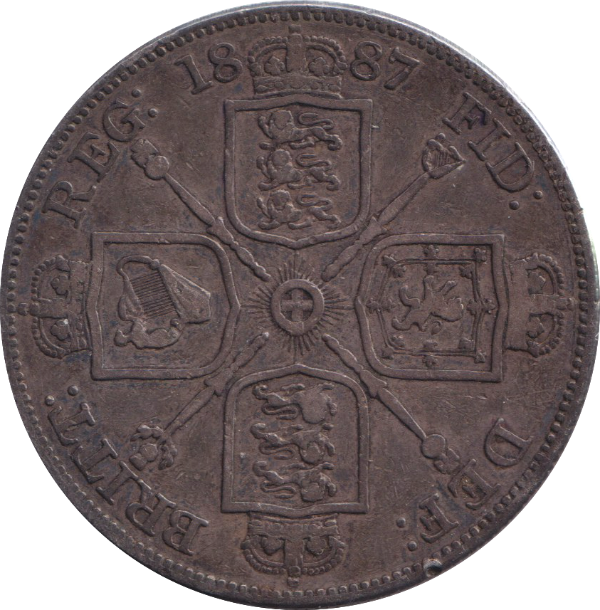 1887 DOUBLE FLORIN ( GF )