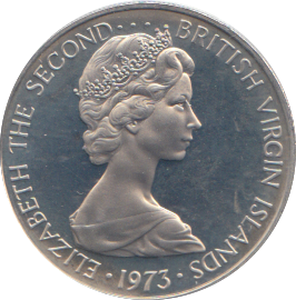 1973 PROOF 10 CENTS BRITISH VIRGIN ISLANDS