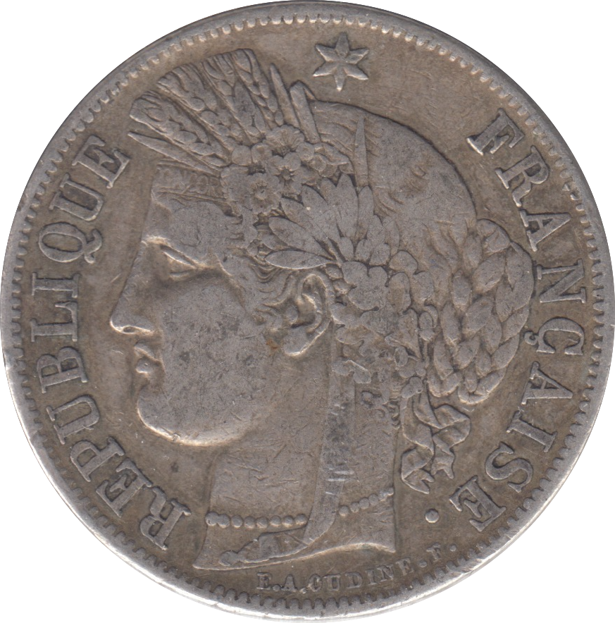 1849 SILVER FRANCE 5 FRANCS PARIS