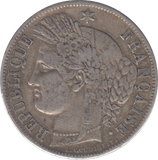 1849 SILVER FRANCE 5 FRANCS PARIS