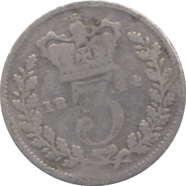 1844 THREEPENCE ( FINE )