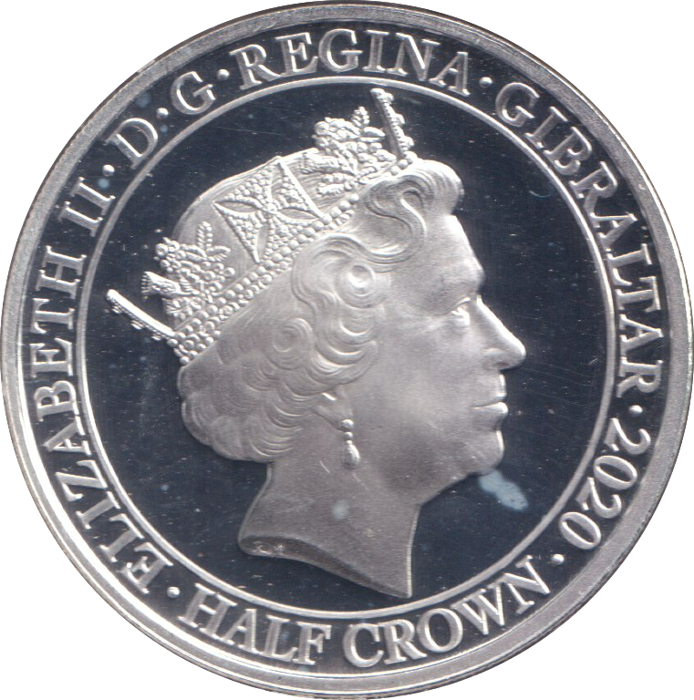 2020 SILVER PROOF HALF CROWN GIBRALTAR