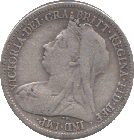 1899 SIXPENCE ( FINE )