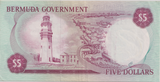 1970 FIVE DOLLARS BERMUDA BANKNOTE REF-1766