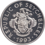 1993 SILVER PROOF TWENTY FIVE RUPEES REPUBLIC OF SEYCHELLES