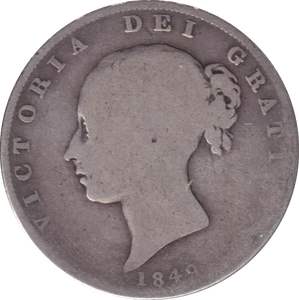1849 HALFCROWN ( NF )