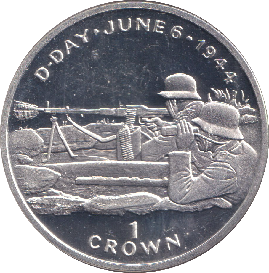 1994 SILVER PROOF CROWN D-DAY ISLE OF MAN