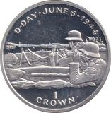 1994 SILVER PROOF CROWN D-DAY ISLE OF MAN