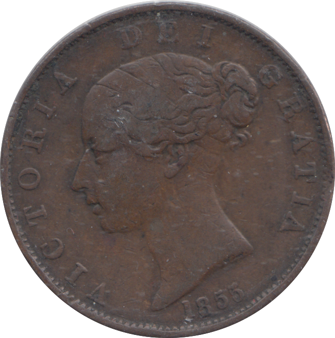 1855 HALFPENNY ( VF )