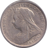 1900 SIXPENCE ( FINE )