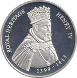 1996 SILVER PROOF TWO POUND ROYAL HERITAGE HENRY IV