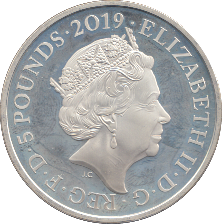 2019 SILVER PROOF FIVE POUNDS TOWER OF LONDON