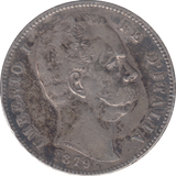 1879 SILVER ITALY 5 LIRA
