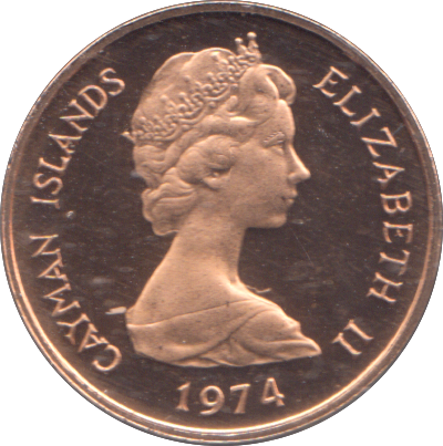 1974 ONE CENT CAYMAN ISLANDS