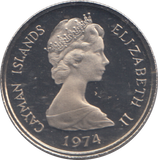 1974 10 CENTS CAYMAN ISLANDS