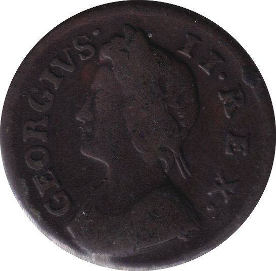 1736 FARTHING ( VF )