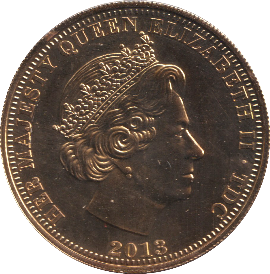 2013 WILLIAM AND CATHERINE COMMEMORATIVE CROWN TRISTAN DA CUNHA