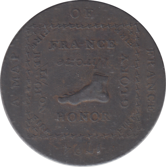 1794 MIDDLESEX HALFPENNY TOKEN
