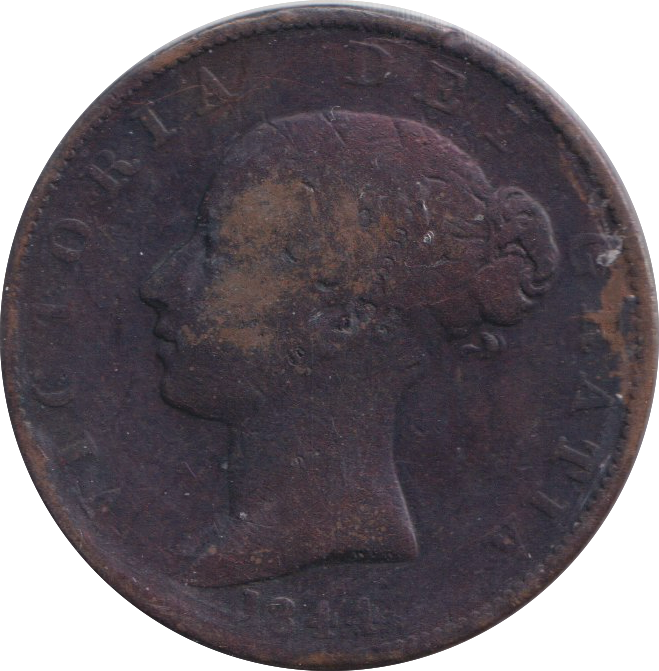 1844 HALFPENNY ( FINE )