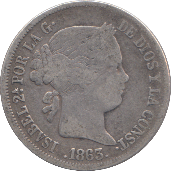 1863 SILVER 4 REAL SPAIN