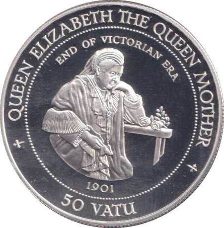 1994 SILVER PROOF 50 VATU VANUATU