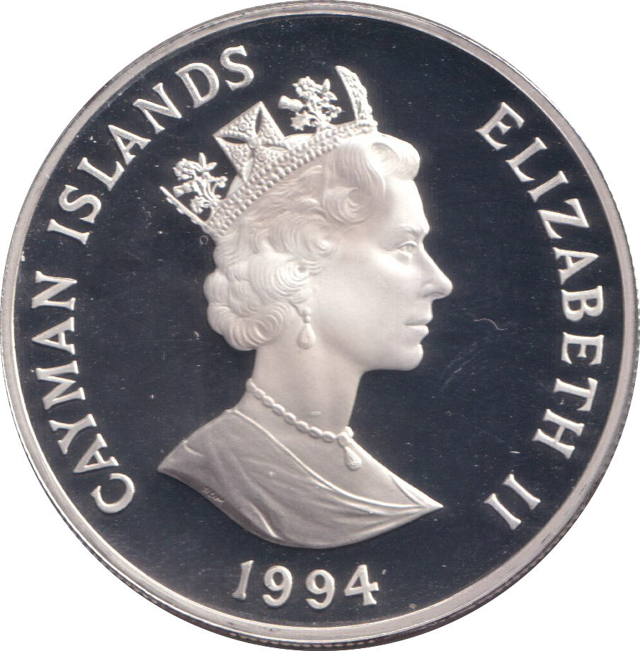 1994 SILVER PROOF ONE DOLLAR CAYMAN ISLANDS