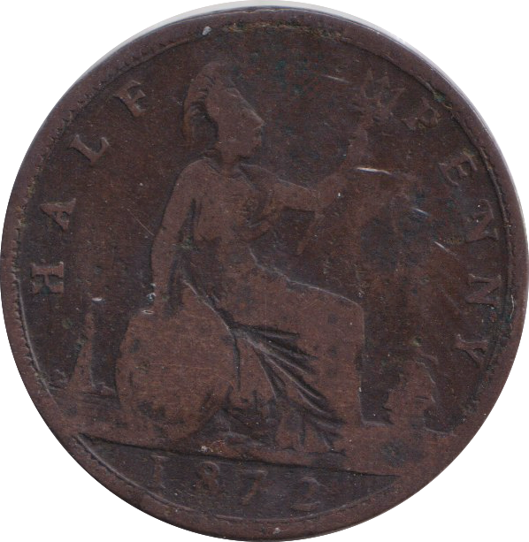 1872 HALFPENNY ( NF )