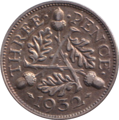 1932 THREEPENCE ( VF )