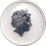2017 REVERSE SILVER PROOF 25 CENTS AUSTRALIA