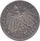 1911 SILVER PRUSSIA 3 MARK