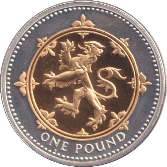 2008 SILVER PROOF GOLD PLATED £1