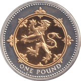 2008 SILVER PROOF GOLD PLATED £1