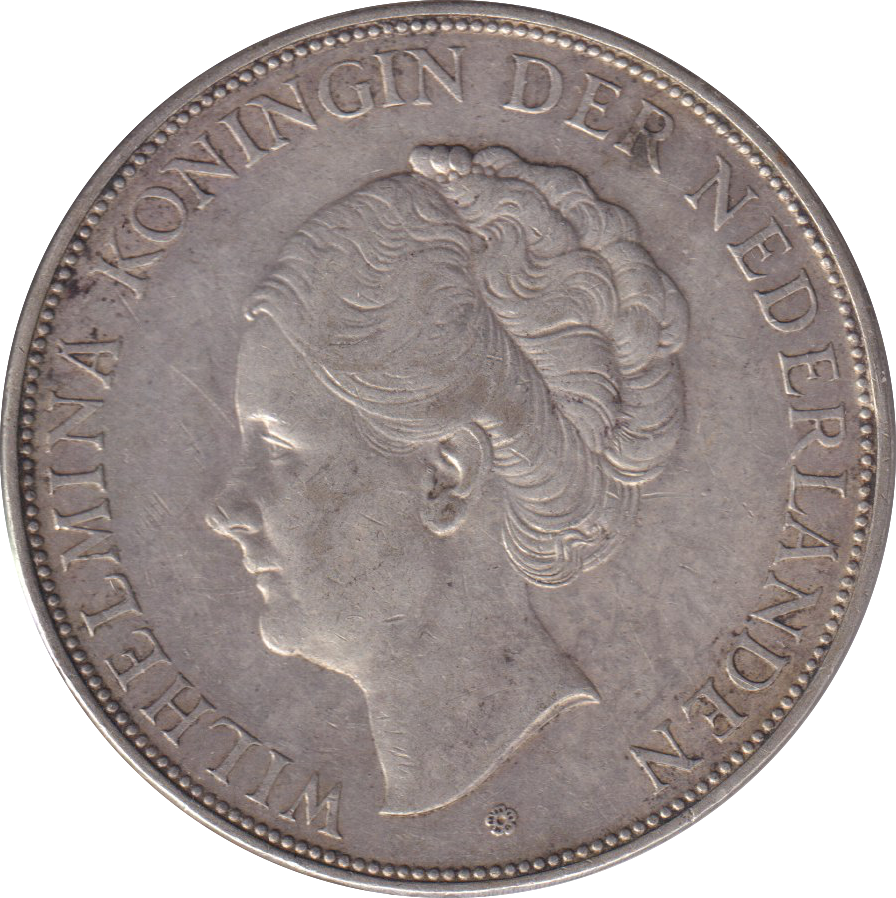 1937 NETHERLANDS 2 1/2 GULDEN